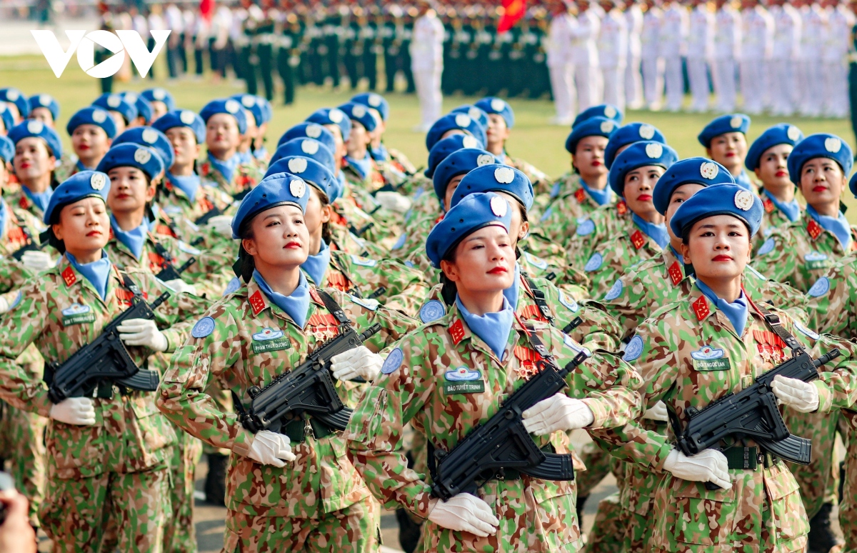 Hợp luyện toàn bộ khối diễu binh, diễu hành kỷ niệm 70 năm Chiến thắng Điện Biên Phủ- Ảnh 6.