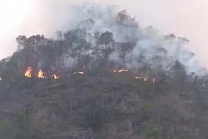 Huy động gần 250 người dập đám cháy rừng tại Sơn La- Ảnh 1.