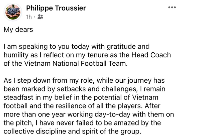 HLV Troussier viết tâm thư, tiết lộ điều đặc biệt về nội tình của tuyển Việt Nam- Ảnh 3. HLV Troussier viết tâm thư, tiết lộ điều đặc biệt về nội tình của tuyển Việt Nam- Ảnh 3.