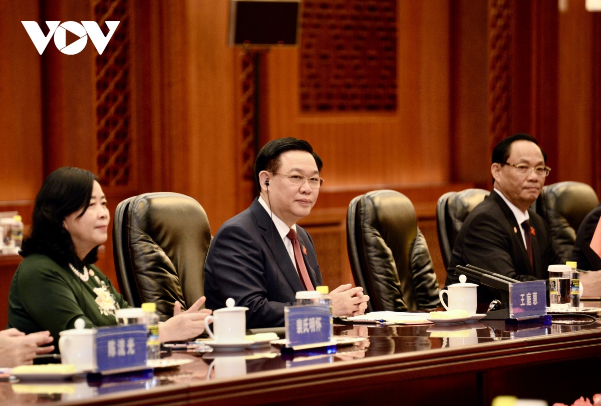 Chủ tịch Quốc hội Vương Đình Huệ hội đàm với Ủy viên trưởng Nhân đại toàn quốc Trung Quốc Triệu Lạc Tế- Ảnh 3.