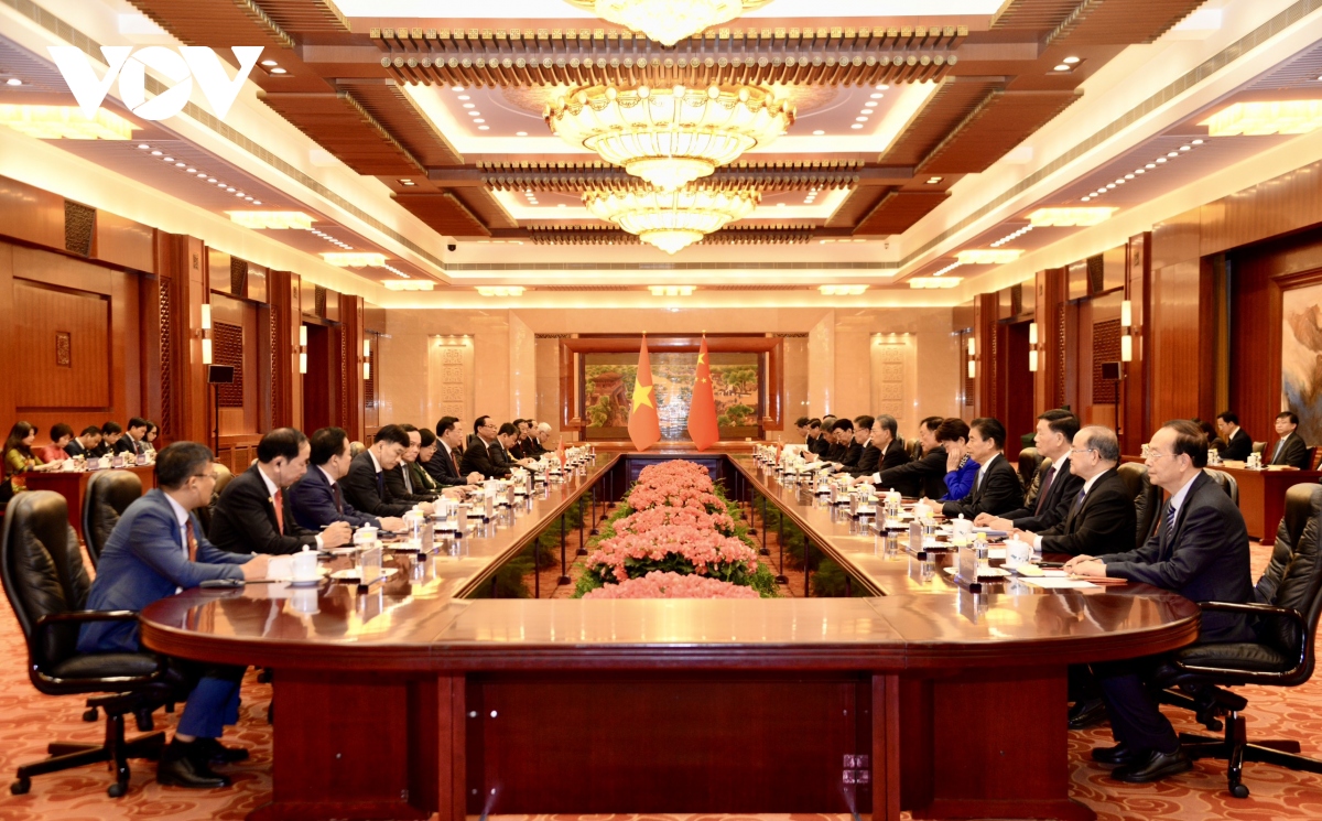 Chủ tịch Quốc hội Vương Đình Huệ hội đàm với Ủy viên trưởng Nhân đại toàn quốc Trung Quốc Triệu Lạc Tế- Ảnh 4.