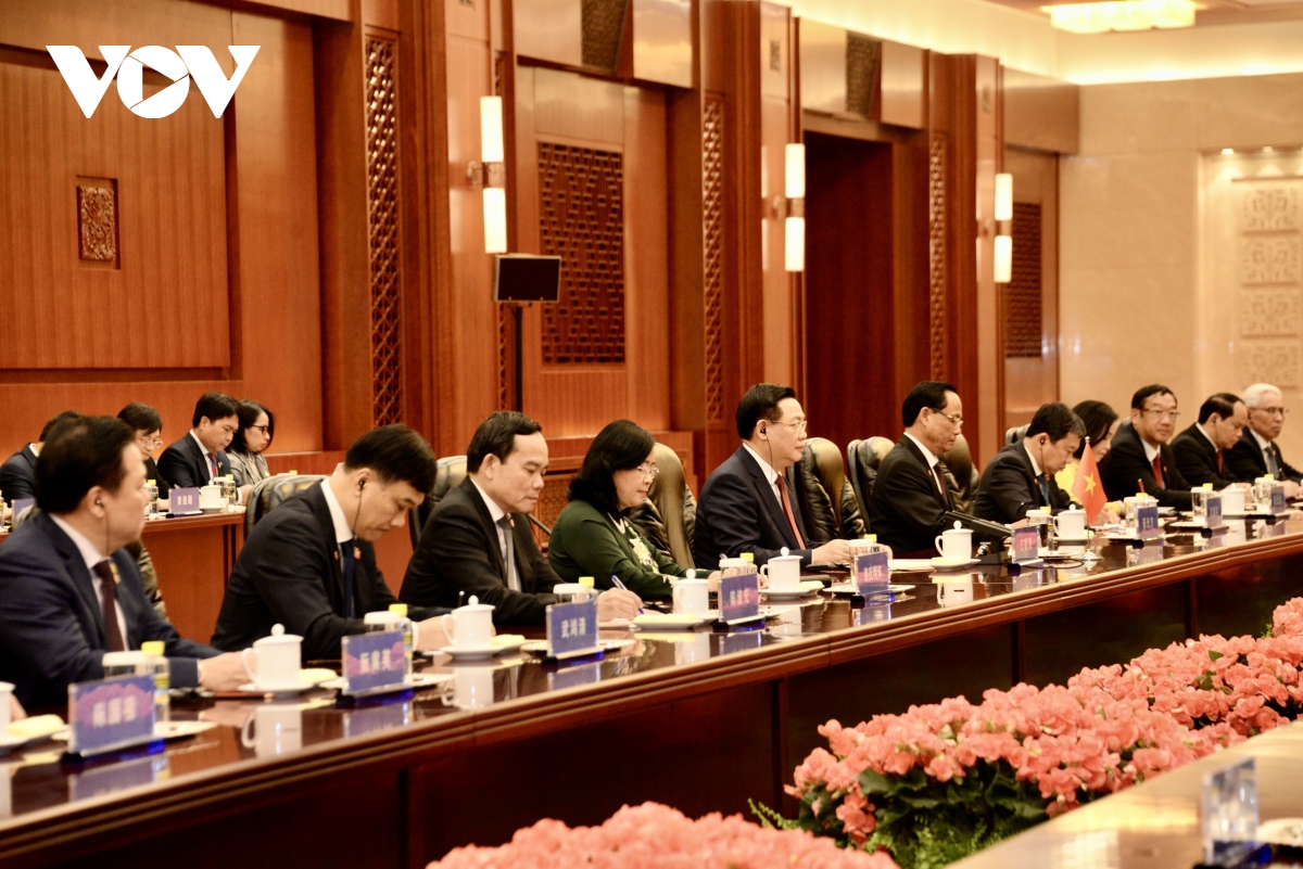 Chủ tịch Quốc hội Vương Đình Huệ hội đàm với Ủy viên trưởng Nhân đại toàn quốc Trung Quốc Triệu Lạc Tế- Ảnh 5.
