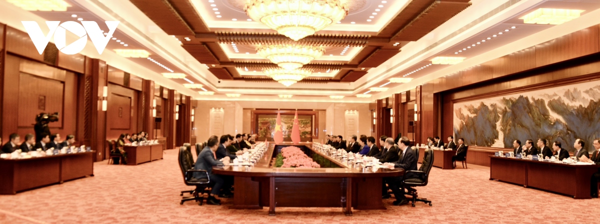 Chủ tịch Quốc hội Vương Đình Huệ hội đàm với Ủy viên trưởng Nhân đại toàn quốc Trung Quốc Triệu Lạc Tế- Ảnh 9.