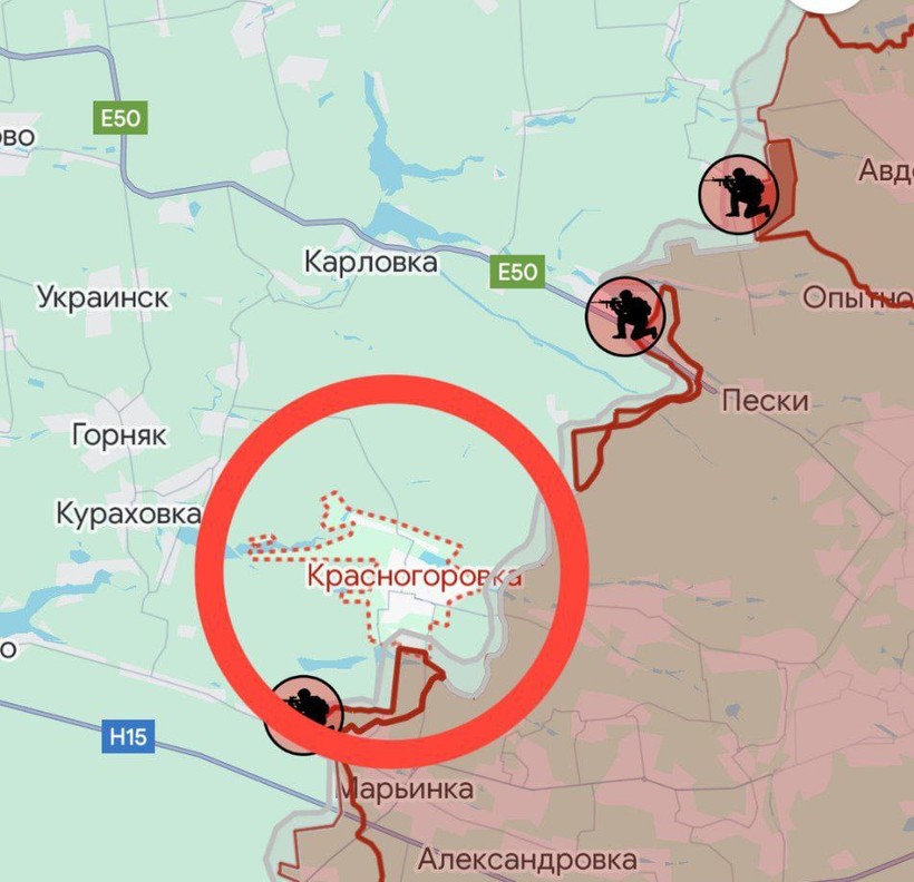 Nga tấn công thẳng vào Krasnogorovka, bỏ qua khu vực kiên cố hai bên sườn- Ảnh 1.