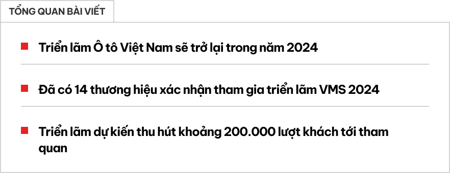 Thấy gì từ 11 hãng xe xác nhận tới Vietnam Motor Show 2024: Vắng ai, chờ ai?- Ảnh 1.