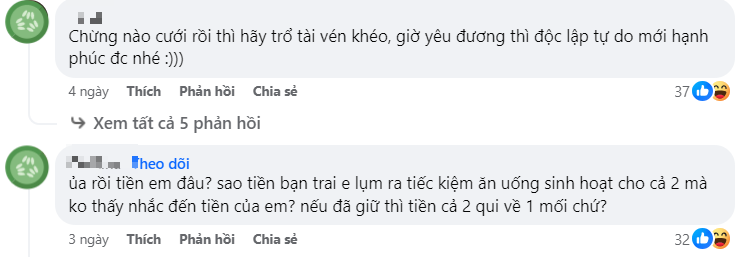 Tranh cãi việc cầm tiền của người yêu chi tiêu chung trước khi kết hôn: Suy nghĩ cho tương lai hay 