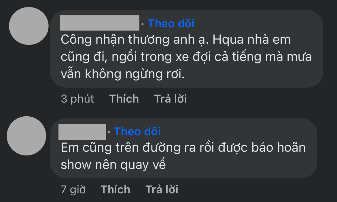 Đội mưa đi xem Hương Tràm diễn, vợ Công Lý chứng kiến cảnh tượng khó quên của nữ ca sĩ khi show bị hủy gấp- Ảnh 5.