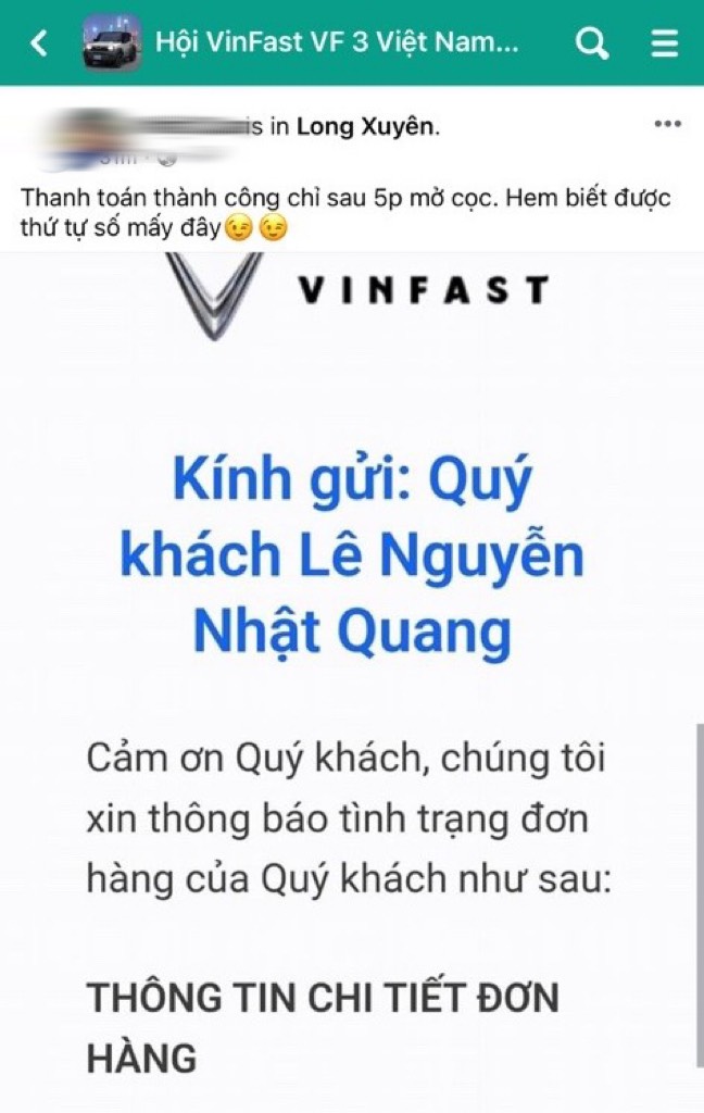 Người dùng Việt rủ nhau “dậy sớm để đặt cọc VF 3 thành công”- Ảnh 5.
