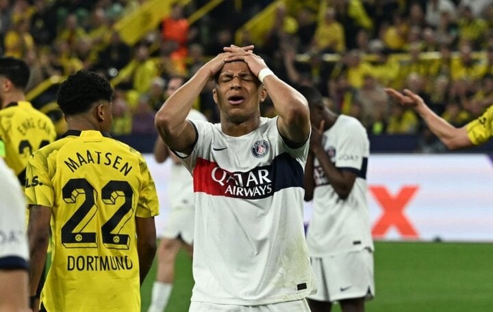 Bán kết Cúp C1: Mbappe sút trúng cột, PSG thua Dortmund- Ảnh 1.