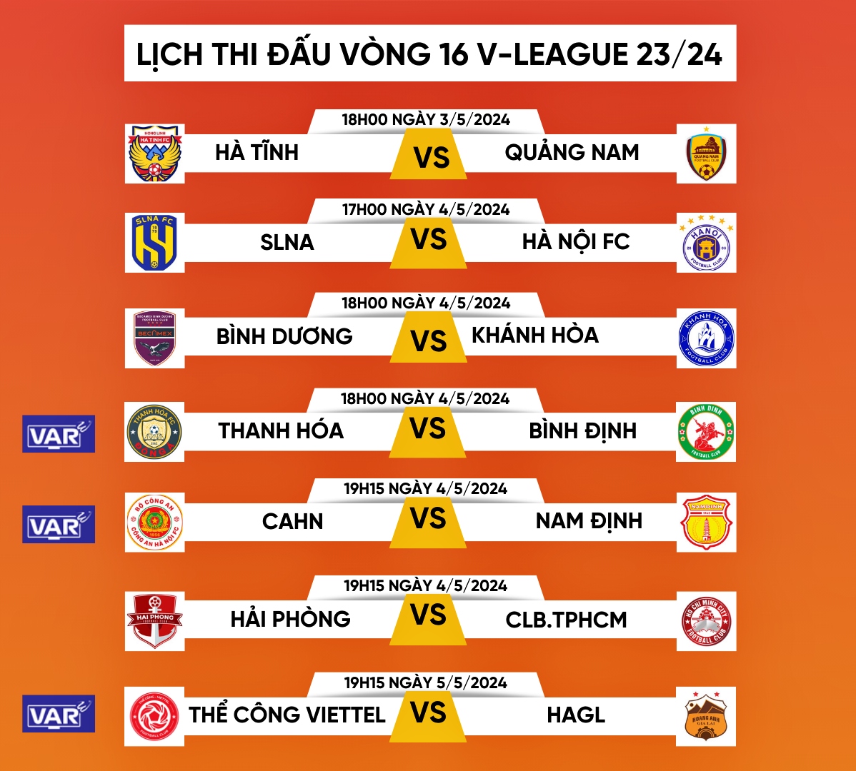 Trận cầu tâm điểm của vòng 16 V-League 2023/2024 được áp dụng VAR- Ảnh 1.