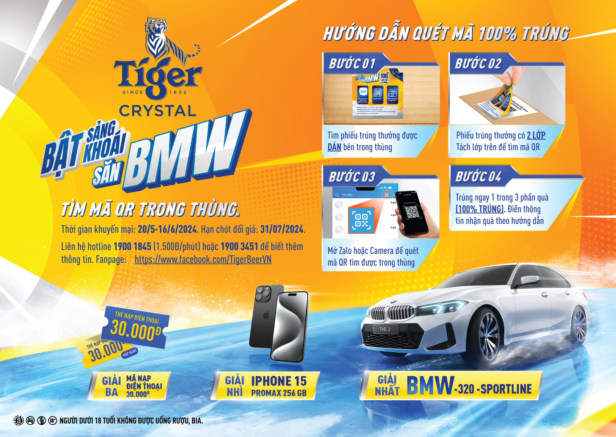 Tiger Crystal tung chương trình khuyến mại "Bật sảng khoái, săn BMW" với tỉ lệ trúng thưởng 100%- Ảnh 1.