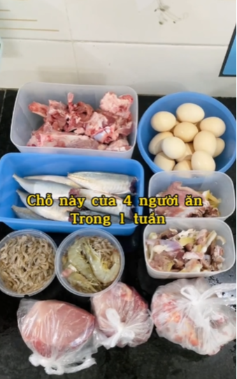 Quy tắc chi tiêu "siêu nhân" của cô vợ ở Thái Bình: Dùng 473k để mua thức ăn cả tuần cho 4 người- Ảnh 1.
