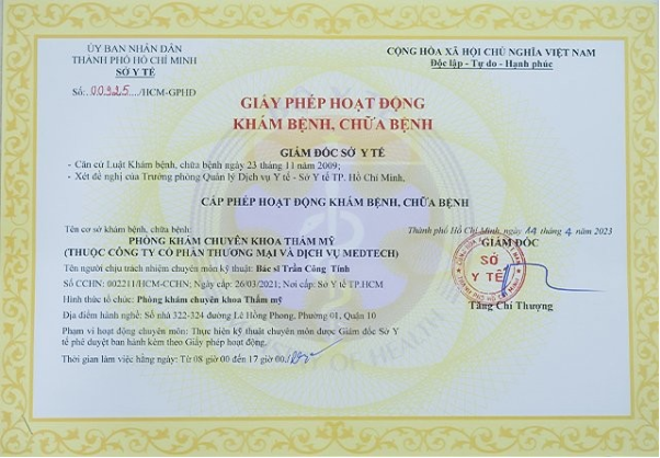 Viện Thẩm Mỹ DaVinci 322 Lê Hồng Phong, TP.HCM minh bạch trong giấy phép hoạt động- Ảnh 1.