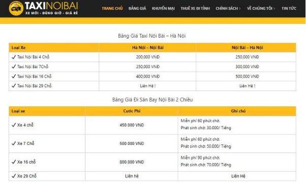 Taxinoibai.net.vn: website đặt xe taxi tới sân bay Nội Bài với mức giá cạnh tranh và minh bạch- Ảnh 1.