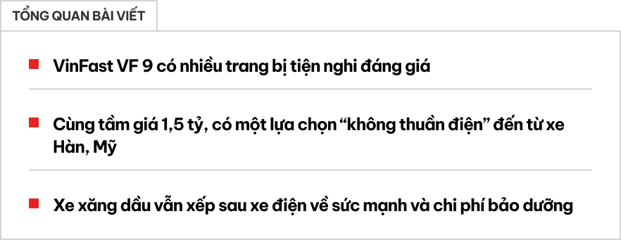 Tầm giá 1,5 tỷ đồng, VinFast VF 9 hơn thua gì các xe xăng đồng hạng?- Ảnh 1.