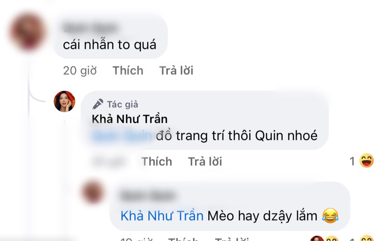 Khả Như để lộ nhẫn cỡ 