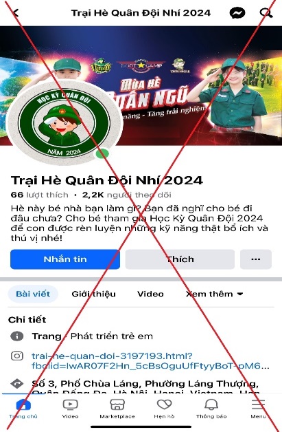 Đăng ký “Trại hè Quân đội Nhí 2024” cho con, người phụ nữ bị lừa hơn 1 tỷ đồng- Ảnh 1.