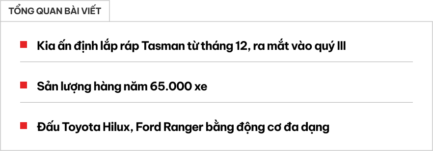 Kia Tasman sắp ra mắt, xuất xưởng 65.000 xe/năm từ cuối năm nay: Nhiều tuỳ chọn động cơ, dự kiến sẽ có bản đấu Ranger Raptor- Ảnh 1.