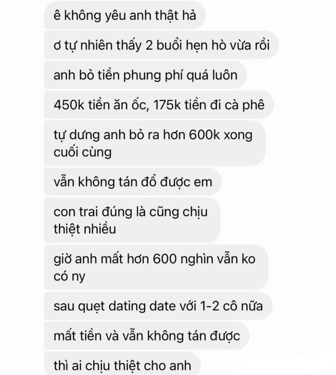 Vụ thanh niên "ăn vạ" vì chi 600k đi date 2 lần tỏ tình vẫn bị từ chối: Màn xử lý của nữ chính khiến tất cả vỗ tay!- Ảnh 1.