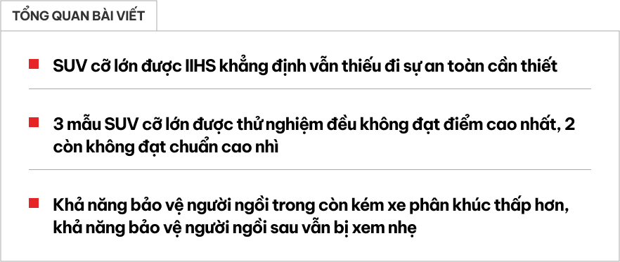 Thử nghiệm này cho thấy xe SUV cỡ lớn không an toàn như nhiều người tưởng tượng- Ảnh 1.