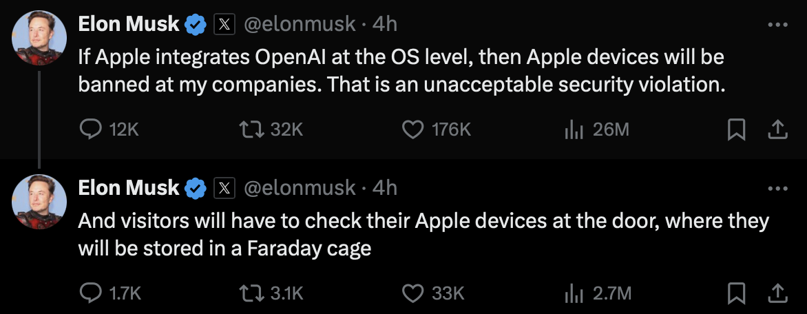 Elon Musk dọa sẽ "cấm cửa" nhân viên dùng iPhone, iPad, Mac vì được tích hợp ChatGPT- Ảnh 2.