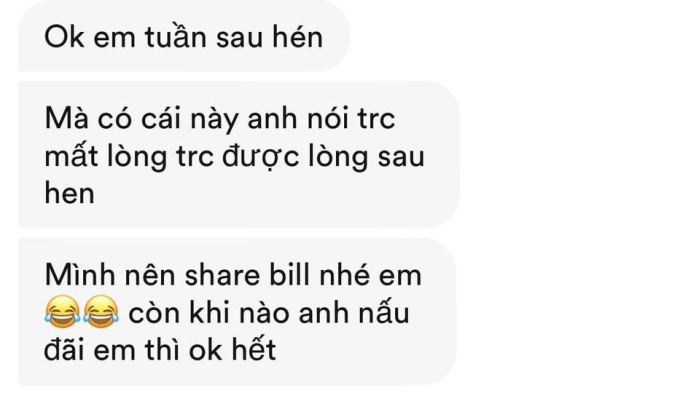 Thanh niên gần 30 tuổi thương lượng share bill trước buổi hẹn đầu, cô gái lật kèo cực gắt nhưng vì sao không được ủng hộ 100%?- Ảnh 1.