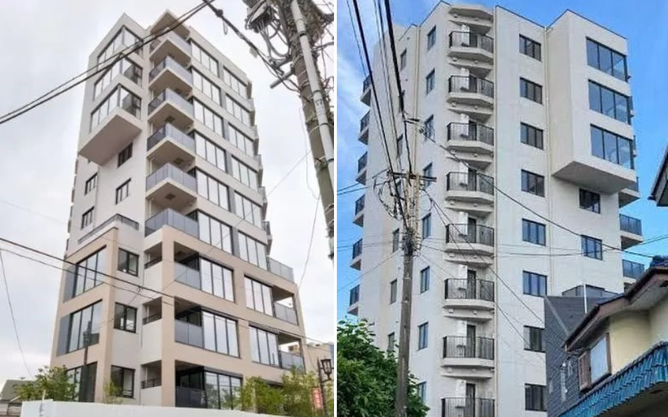 Chắn tầm nhìn núi Phú Sĩ, một tòa chung cư mới xây với giá chục tỷ mỗi căn bị phá dỡ khẩn cấp- Ảnh 1.