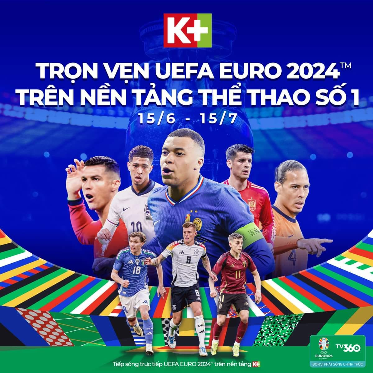 Tưng bừng đại hội bóng đá EURO 2024 và COPA AMERICA 2024 trên K+- Ảnh 1.