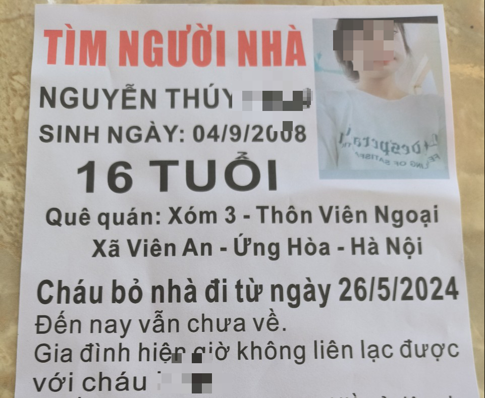 Hà Nội: Nữ sinh bỏ nhà đi biệt tăm nhiều ngày, gia đình kêu cứu cộng đồng mạng- Ảnh 1.