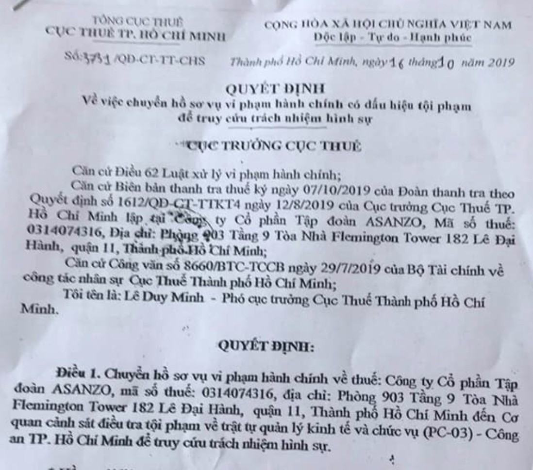 Vì sao cựu Chủ tịch Asanzo Phạm Văn Tam bị tạm giam?- Ảnh 2.