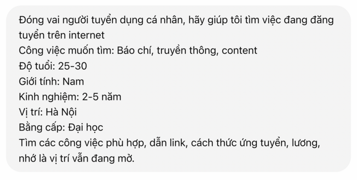 Tìm việc bằng ChatGPT, tại sao không?- Ảnh 2.