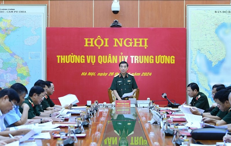 Đại tướng Phan Văn Giang chủ trì Hội nghị Thường vụ Quân ủy Trung ương- Ảnh 1.