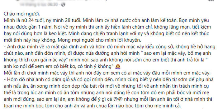 Bạn trai keo kiệt đếm từng miếng nem trên đĩa, cô gái hỏi dân mạng có nên bỏ- Ảnh 1.