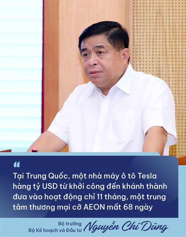 Tâm tư của Bộ trưởng Nguyễn Chí Dũng: Nhà máy Tesla Trung Quốc chỉ mất 11 tháng đưa vào hoạt động, một TTTM cỡ AEON mất 68 ngày, làm sao cải cách, gỡ khó cho doanh nghiệp?- Ảnh 1.