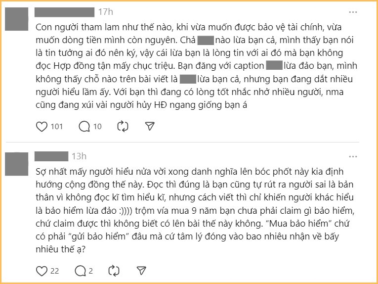 Cô gái kể chuyện “bị lừa 200 triệu” sau 9 năm đóng bảo hiểm: Thực hư thế nào mà khiến cộng đồng chia phe tranh cãi?- Ảnh 5.