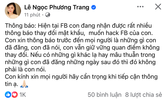 Em gái Angela Phương Trinh bị hacker tấn công, khẳng định 1 điều liên quan đến chị ruột- Ảnh 1.