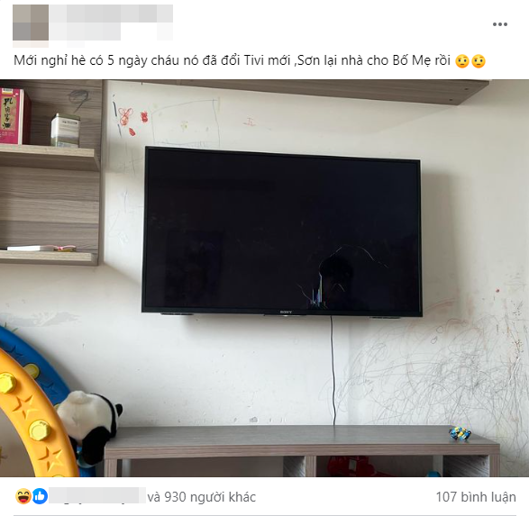 Mới nghỉ h&egrave; c&oacute; 6 ng&agrave;y m&agrave; nhiều mẹ bỉm muốn trầm cảm v&igrave; tr&ocirc;ng con: Nh&agrave; hỏng tivi, nh&agrave; phải sơn lại tường- Ảnh 1.