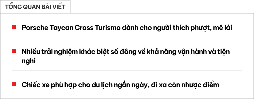 Bỏ 7 tỷ mua Porsche Taycan Cross Turismo đi phượt, đây là 3 thứ trải nghiệm bạn khó tìm thấy trên bất kỳ chiếc xe nào khác- Ảnh 1.