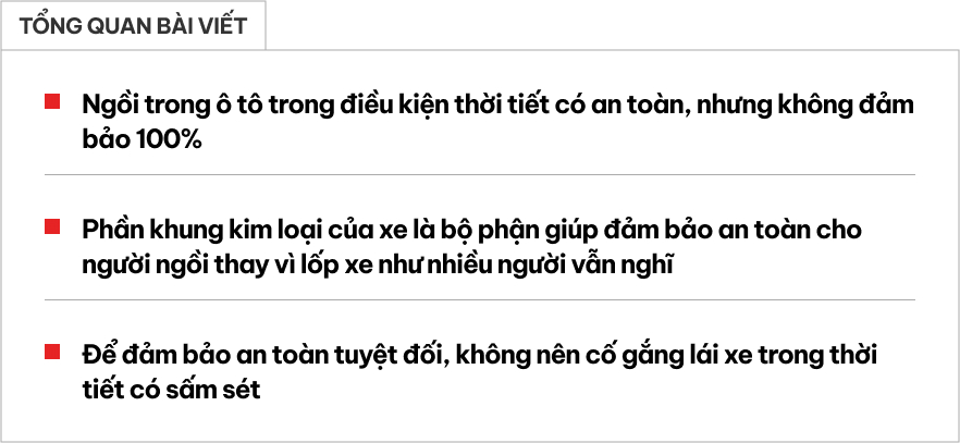 Giải mã nỗi sợ lái xe dưới trời sấm sét: Rất an toàn, miễn là không làm điều này- Ảnh 1.