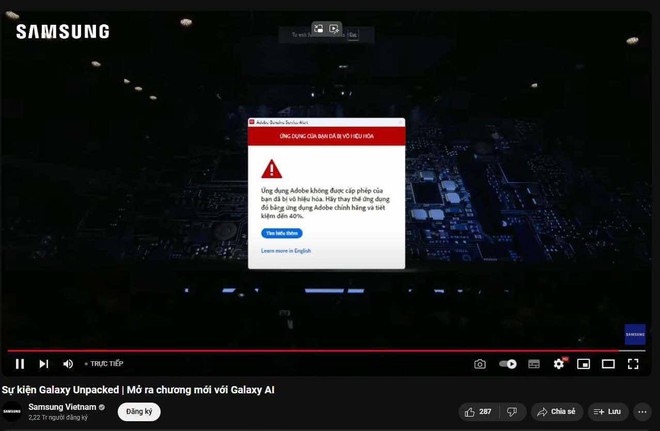Sự kiện ra mắt sản phẩm mới của Samsung gặp lỗi hi hữu khiến người xem đứng hình, cộng đồng bàn tán xôn xao!- Ảnh 1.