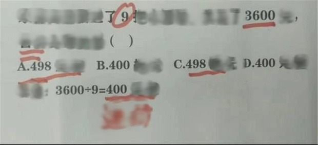 Con làm phép tính ‘3600 : 9 = 400’ bị gạch đỏ, bố tưởng cô giáo chấm sai nên bức xúc đến tìm lớp để chất vấn và cái kết bất ngờ- Ảnh 1.