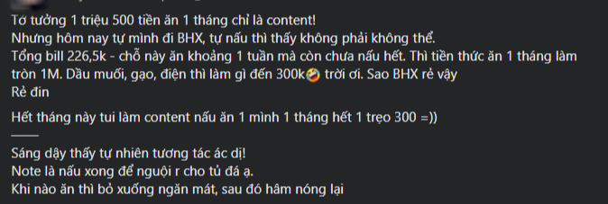 Cô gái chia sẻ cách để chỉ mất 1 triệu tiền ăn cho cả tháng khiến dân tình "choáng váng" không tin nổi- Ảnh 1.