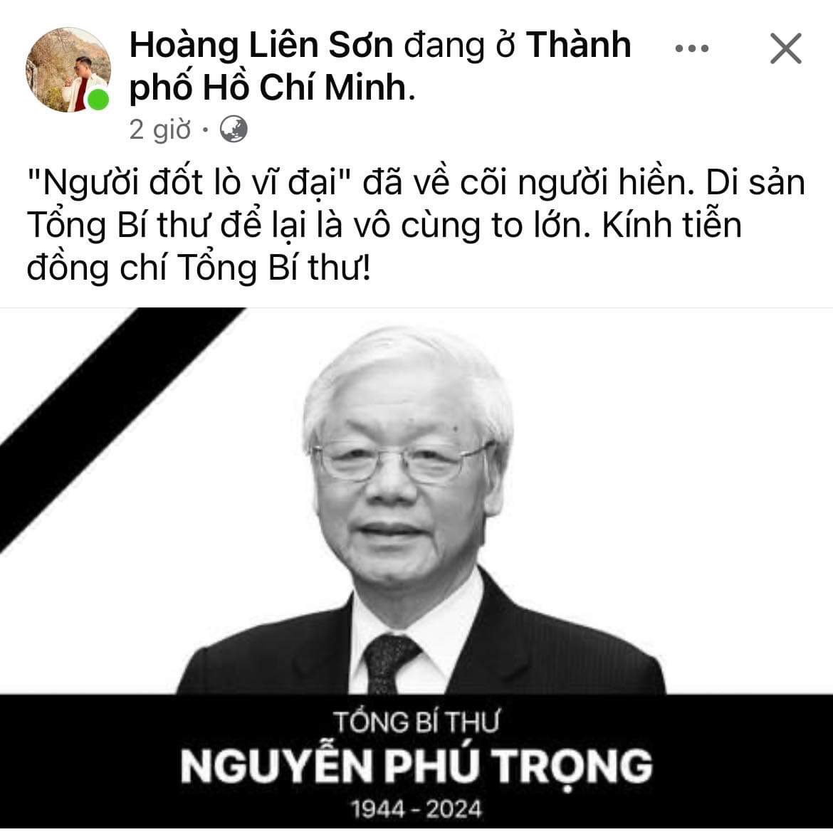 Cộng đồng mạng xã hội đồng loạt đổi hình nền kính tiễn Tổng Bí thư Nguyễn Phú Trọng- Ảnh 5.