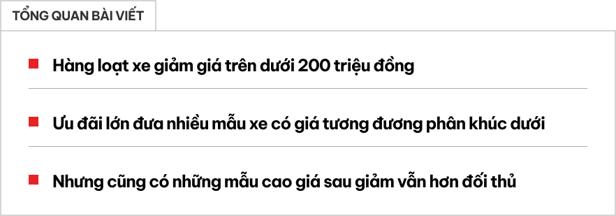 Loạt xe giảm giá trên dưới 200 triệu đồng tại Việt Nam: Phần lớn là SUV, nhiều phân khúc, có cả xe sang và phổ thông- Ảnh 1.