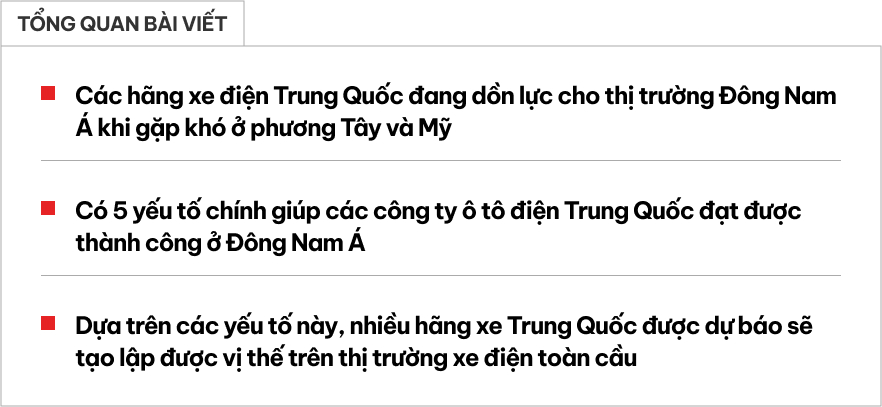 Xe điện Trung Quốc đang ‘làm mưa làm gió’ trong ĐNÁ: Nhiều hãng có thị phần lớn đang bán ở Việt Nam, giá rẻ chưa phải lý do duy nhất- Ảnh 1.