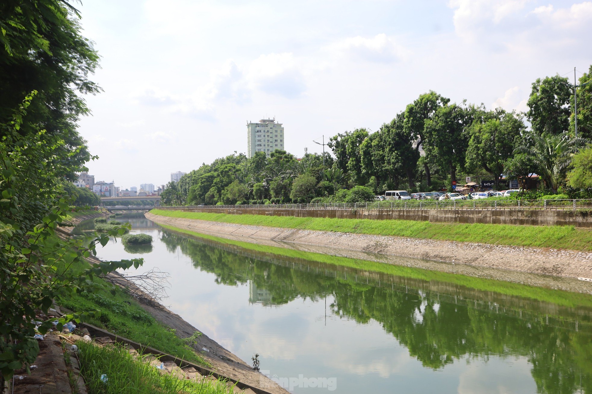 Nước chuyển màu xanh như nước Hồ Gươm, sông Tô Lịch bỗng 'nên thơ, trữ tình'- Ảnh 4.