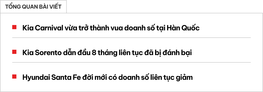 Không chỉ hot tại Việt Nam, Kia Carnival lần đầu tiên bán chạy nhất tại quốc gia này, vượt cả Hyundai Santa Fe- Ảnh 1.