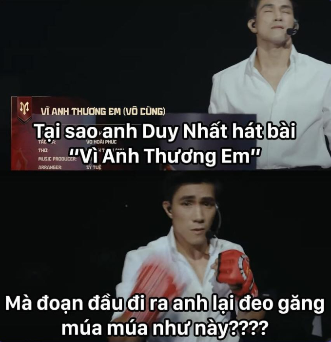 “Độc cô cầu bại” Duy Nhất debut ở Anh Trai Chông Gai, dân tình hoang mang: Hát vì anh thương em tại sao anh lại đeo găng đấm?- Ảnh 3.