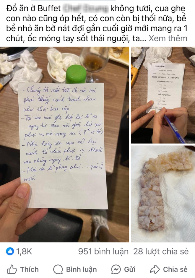 Một loạt nh&agrave; h&agrave;ng buffet li&ecirc;n tục d&iacute;nh "phốt": Người tố nh&acirc;n vi&ecirc;n "đuổi" kh&aacute;ch, kẻ ăn xong nhập viện cấp cứu- Ảnh 2.