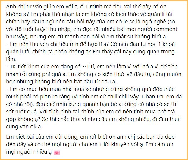 Bảng chi tiêu của cô gái 28 tuổi khiến CĐM bình luận rôm rả: Thu nhập 85-90 triệu/tháng, tiền nuôi chó còn nhiều hơn cả tiền ăn lẫn tiền biếu bố mẹ?- Ảnh 3.